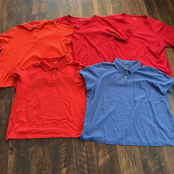 Lands' End Tops - LOT OF 5 LANDS END & LL BEAN POLO AND V NECK WOMENS SHIRTS PLUS SIZE 3X BUNDLE